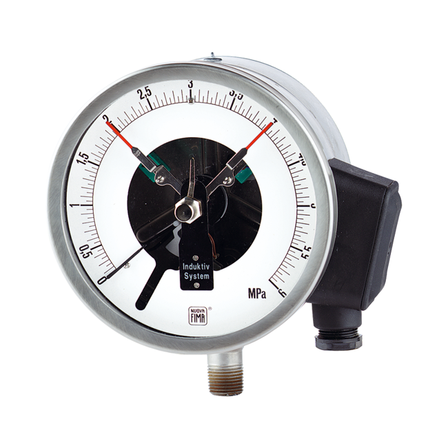 Nuova Fima Pressure Gauge with Electric Contact, MCE20 DN150